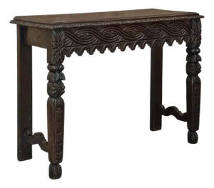 18th Century English Rustic Gothic Style Oak Console ~ Sofa Table