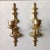 Offered is a pair of shiny gold brass wall sconces. These sconces are made to be used with or without a glass shade. Will...