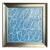 Original Abstract Calligraphy Painting in Brushed Gold Frame, Oil on Canvas, 14.5" X 14.5" by Tatiana Duperault For Sale