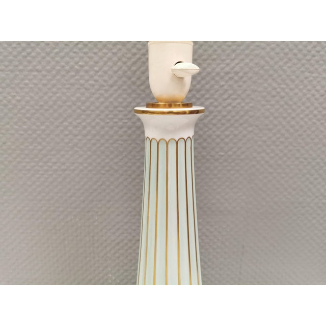 Blue Unika Table Lamp from Bing & Grøndahl, Denmark, 1915-1947 For Sale - Image 8 of 12