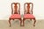 Queen Anne Henkel Harris Queen Anne Solid Cherry Wood Side Chairs or Dining Chairs, Pair For Sale - Image 3 of 13