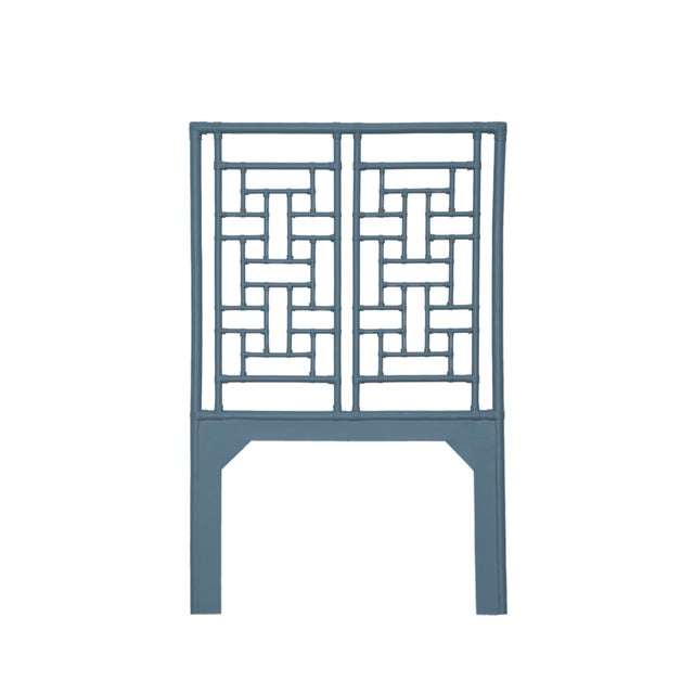 David Francis Ohana Standard Bed Twin, Regatta Blue For Sale - Image 4 of 7