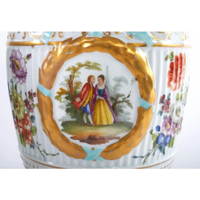 19th Century German Pair Gilt / Painted Urns - a Pair For Sale - Image 12 of 13