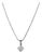 0.20ctw Diamond Flower Cluster Pendant Necklace 14k White Gold 16" Bead Chain For Sale
