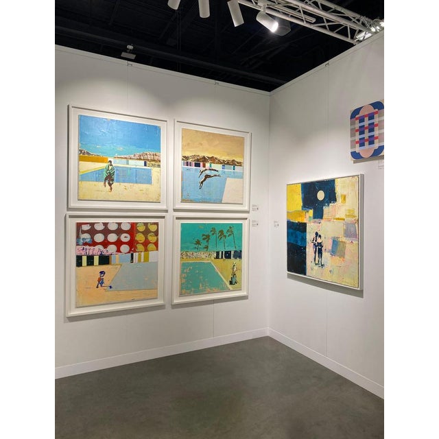 Dan Parry-Jones, Swimmer with Orange Armbands, 2025, Mixed Media For Sale - Image 10 of 11