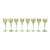 Set of 8 Antique Green Art Glasses For Sale