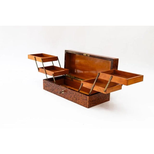 Maple Cigars and Cigarettes Box with Inlay on Edges, 1920s For Sale - Image 11 of 14