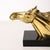 1970s Mid-Century Horse Bust Sculpture W/ Flowing Mane in Polished Brass on Black Base For Sale - Image 5 of 11