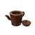 Vintage Brown Simple Cylindrical Plain Zisha Clay Teapot Art Display For Sale - Image 4 of 9