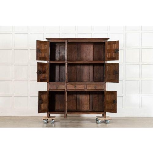 circa 1760 Large 18thC French Oak Housekeepers Cupboard W141 x D48.5 x H176.5 cm Weight 103Kg