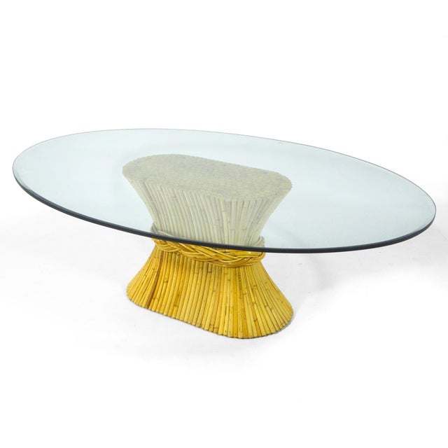 One of Elinor McGuire's most iconic and enduring designs for McGuire of San Fransisco, the NP-12 dining table has a base...