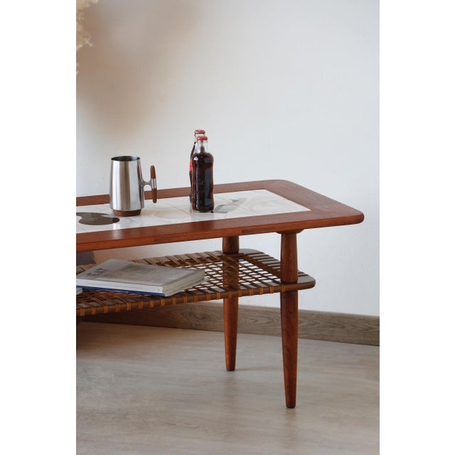 Mid-Century Modern Vintage Teak and Ceramic Coffee Table from Gemina Møbler, 1960s For Sale - Image 3 of 15