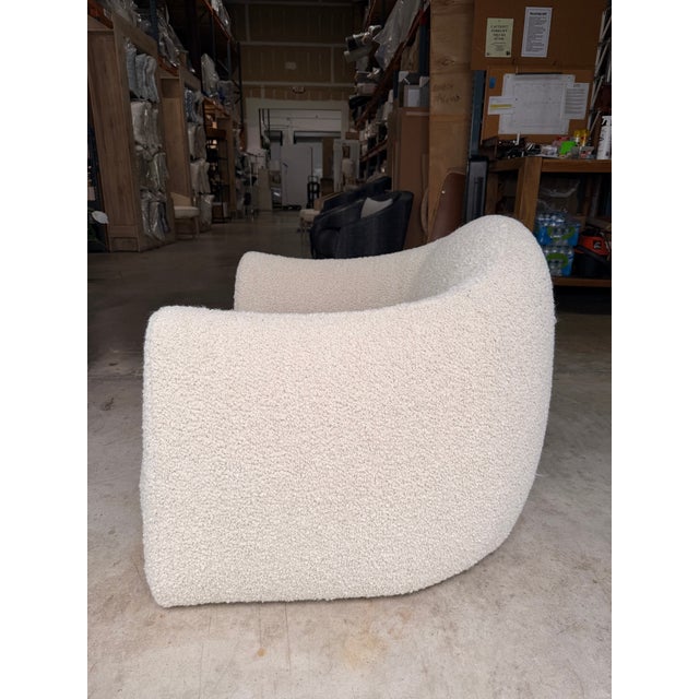 Early 21st Century Verellen Ivory Boucle Lounge Chair For Sale - Image 5 of 7