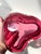 Glass Vintage Mid Century Ruby Red Bubble Barbini Murano Glass Ashtray For Sale - Image 7 of 7