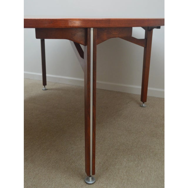 Jens Risom Danish Modern Jens Risom Walnut Dining Table For Sale - Image 4 of 10