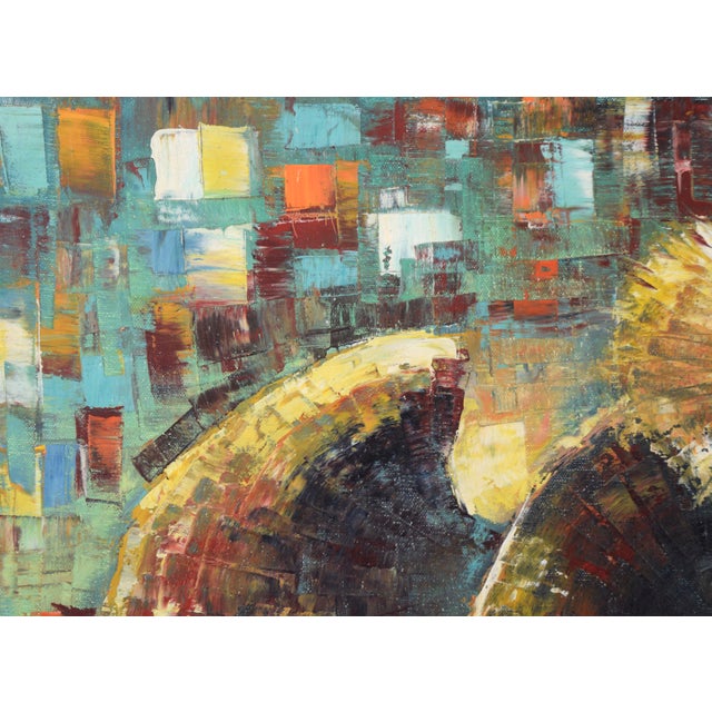 Abstract Abstract Rooster Fight Philippines 1970 For Sale - Image 3 of 5