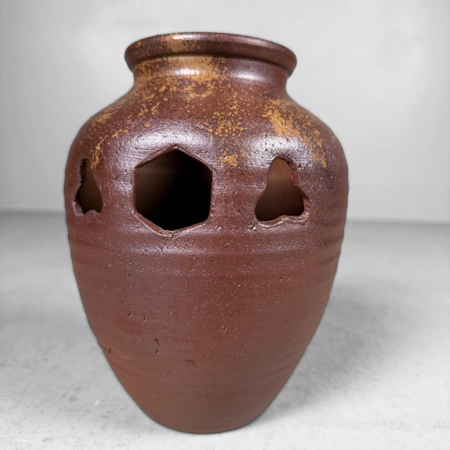 Japanese Bizen-Yaki Ikebana Vase in Traditional Stoneware, 1960s For Sale - Image 12 of 12