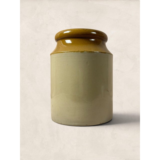 Antique English Victorian Salt-Glazed Stoneware Jar For Sale - Image 4 of 6