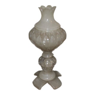 1920’s Alabaster Table Lamp Not Wired For Sale