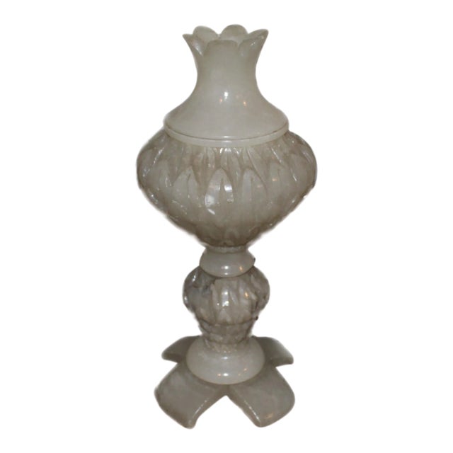 1920’s Alabaster Table Lamp Not Wired For Sale