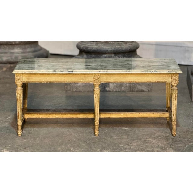 French Coffee Table with Marble Top, 1920s For Sale - Image 17 of 18