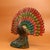 Colored Glaze Figure of a Peacock in Full Display For Sale - Image 4 of 9