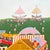 Rustic European E. Molnar Hungarian Naïve Folk Art Village Fair Painting Framed 18" For Sale - Image 3 of 10