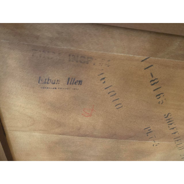 Chocolate 1970s Ethan Allen Georgian Court Solid Cherry Traditional Style Storage Accent End Table For Sale - Image 8 of 12