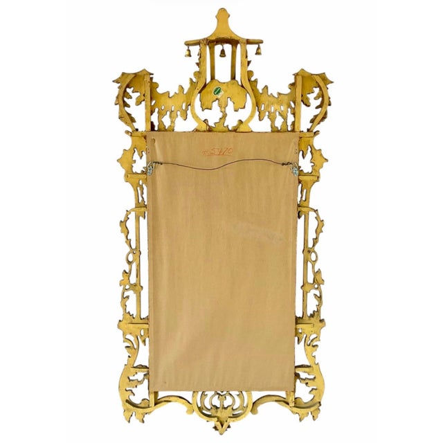 Chinese Chippendale Style Giltwood Mirror For Sale In Tampa - Image 6 of 9