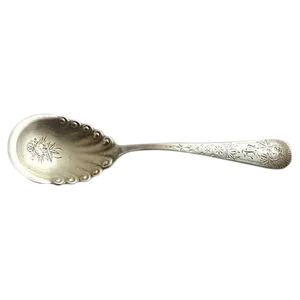 Antique "D" Monogram Sterling Silver Berry Spoon