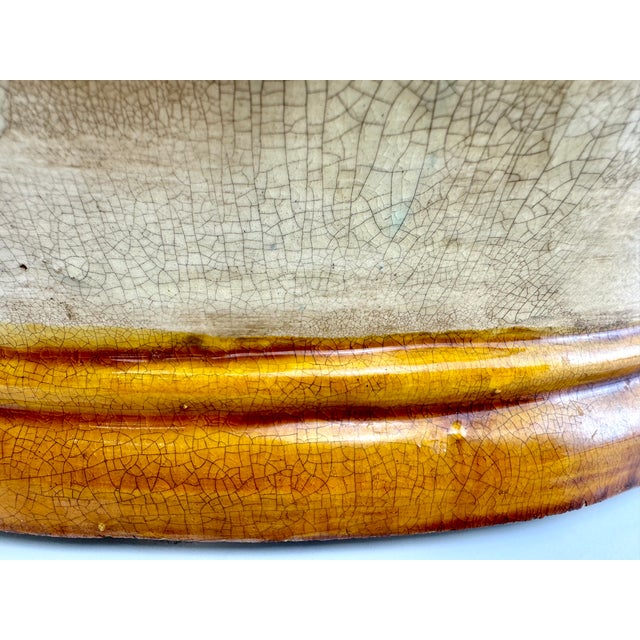 Ceramic Large Italian Style Majolica Fruit Centerpiece Bowl, Mid-20th Century For Sale - Image 7 of 9