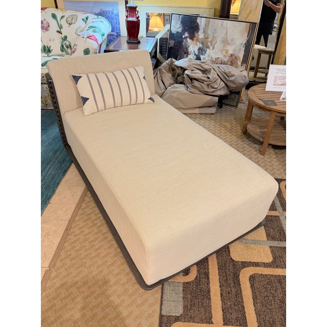 Restoration Hardware Trelica Aluminum Chaise Lounge by Bina & Sasson For Sale In West Palm - Image 6 of 6