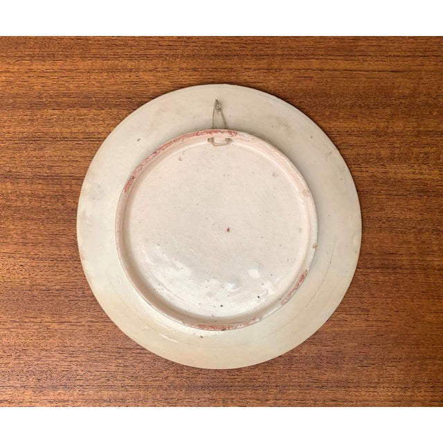Ceramic Vintage Ceramic Handpainted Fish Wall Plate, 1970s For Sale - Image 7 of 17
