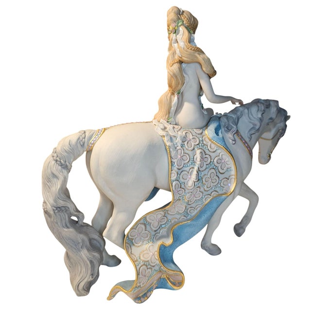 Ceramic Cybis Porcelain Lady Godiva Riding Horse Figurine by Lynn Klockner Brown Le 200 For Sale - Image 7 of 14