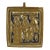 18-19th Century Russian Old Believers Icon Saints Kyrikos & Julitta Brass & Enamel For Sale