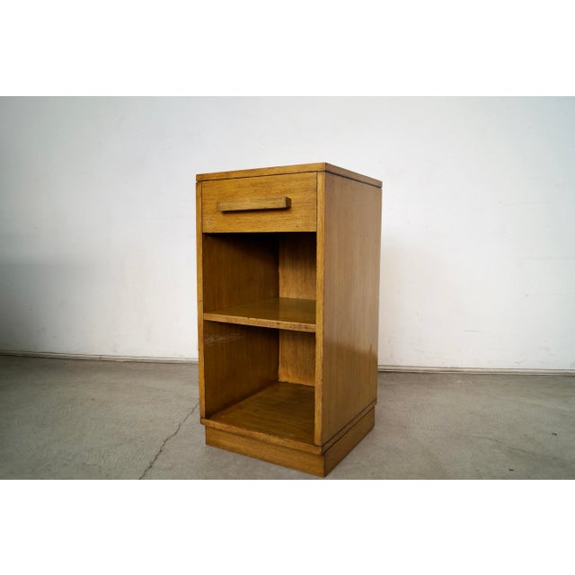 Mid-Century Modern 1940’s Art Deco Mahogany Nightstand For Sale - Image 3 of 12