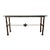 Vintage Patina Bronze Metal Console Side Table With Thick Beveled Glass Top For Sale