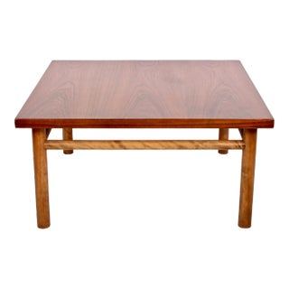 1960s T. H. Robsjohn-Gibbings for Widdicomb Square Mahogany Coffee Table For Sale