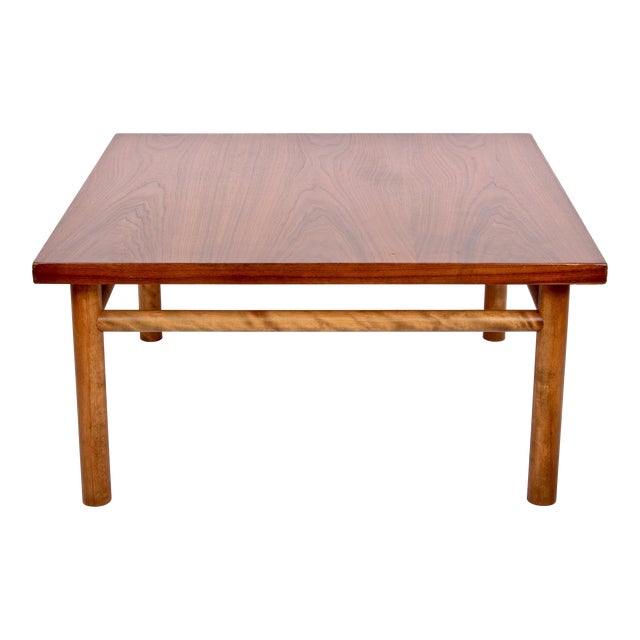 1960s T. H. Robsjohn-Gibbings for Widdicomb Square Mahogany Coffee Table For Sale