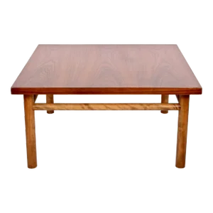 1960s T. H. Robsjohn-Gibbings for Widdicomb Square Mahogany Coffee Table
