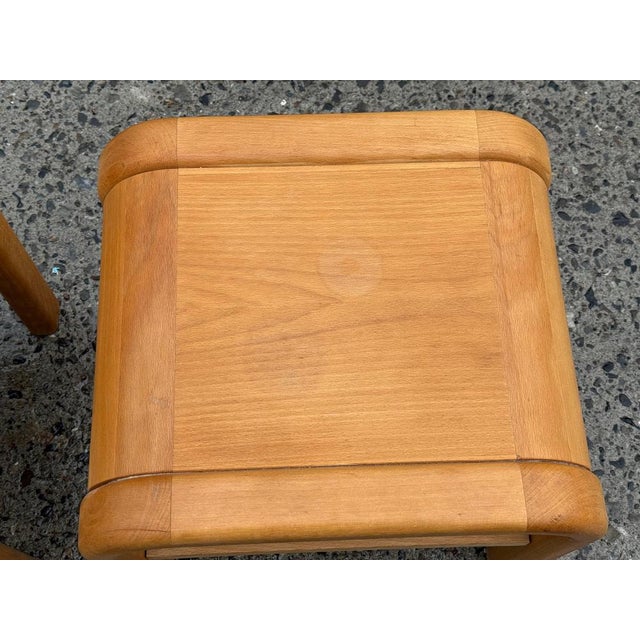 Wood Mid-Century Danish Brutalist Nightstands by Villy Nørgaard, 1984, Set of 2 For Sale - Image 7 of 16