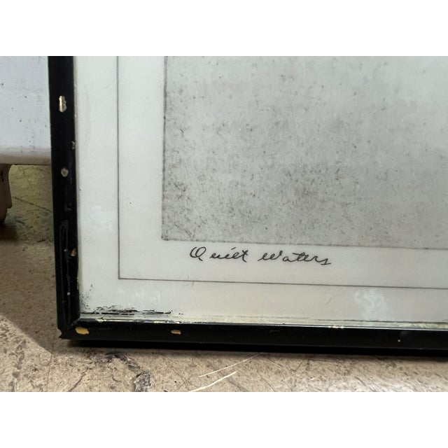 Vintage Framed Black & White Coastal Art by Lionel Barrymore - Set of 3 For Sale - Image 9 of 12