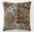 Zabihi Collection Light Gray Blue Red Worn Caucasian Rug Square Rug Pillow For Sale - Image 4 of 5