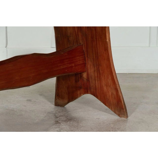 Mid-Century English Carved Fruitwood Refectory Desk, 1960s For Sale - Image 10 of 13
