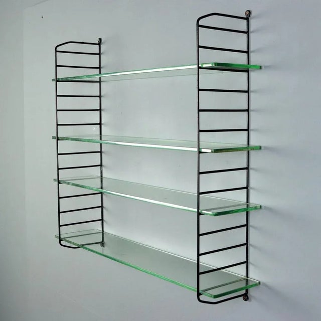 Metal Mid-Century Wall-Mounted Bookcase, 1960s For Sale - Image 7 of 7