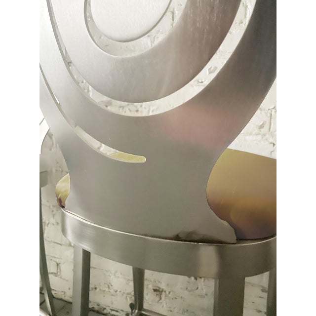 1980s Late 20th Century Spiral Counter Stools- Set of 3 For Sale - Image 5 of 7