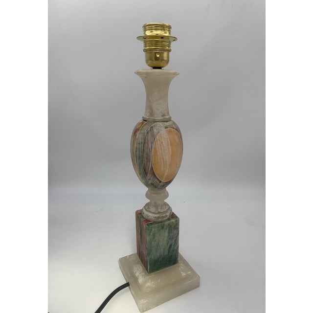 Vintage Alabaster Table Lamp from Volterra, 1960s For Sale - Image 6 of 6