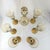 Bombay Glass Decanter Set 6 Glasses Gold Frosted Stems Stunning set of 6 large mid-century goblets with a matching...