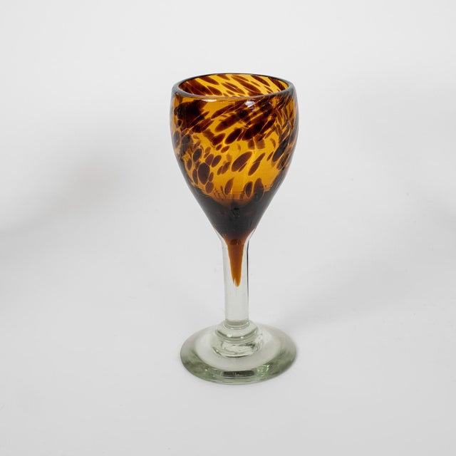 Glass 1950s Mid-Century Italian Handblown Glass Goblets - Set of Six For Sale - Image 7 of 12