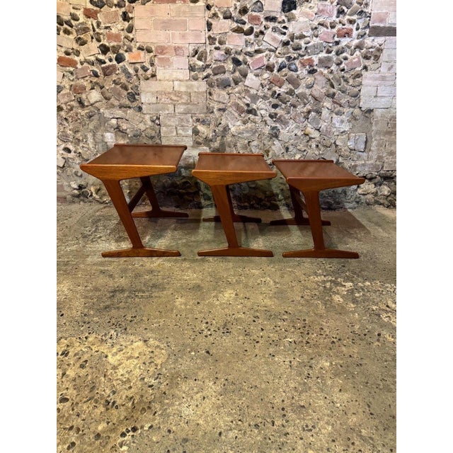 Vintage Danish Teak Nesting Tables by Mogens Kold, 1960, Set of 3 For Sale - Image 15 of 18